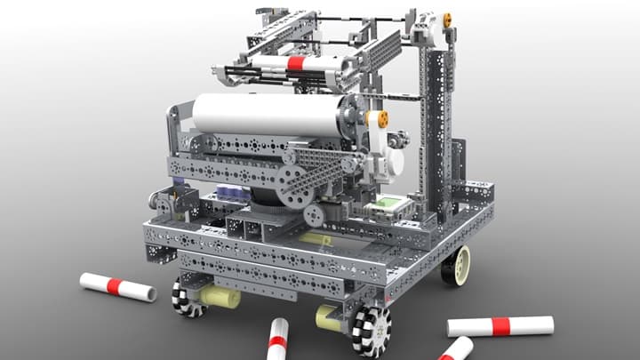 A CAD model of the robot we built for the 2011 regional championship